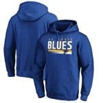 St. Louis Blues Royal Staggered Stripe Pullover Hoodie