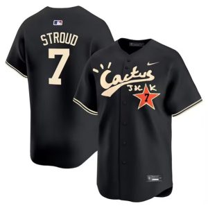 Houston Astros Custom Black Cactus Jack Vapor Premier Limited Stitched Jersey
