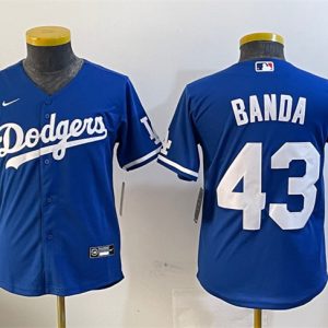 Los Angeles Dodgers #43 Anthony Banda Royal Alternate Limited Stitched Jersey