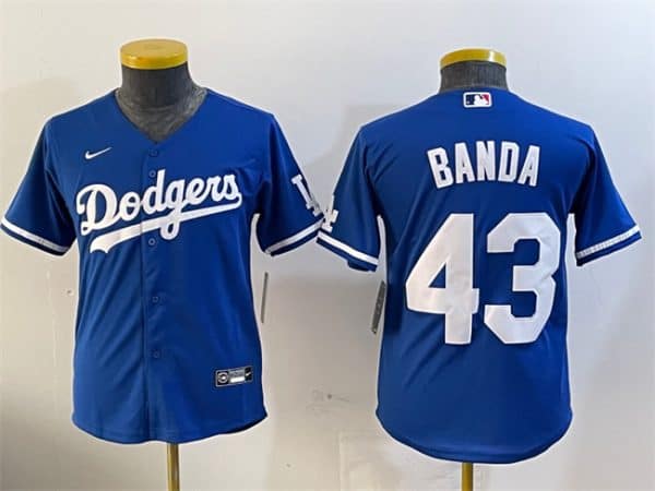 Los Angeles Dodgers #43 Anthony Banda Royal Alternate Limited Stitched Jersey