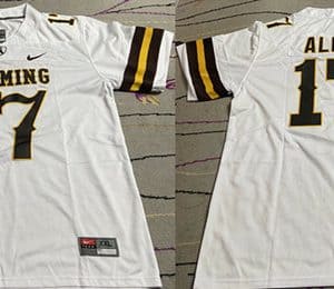 Buffalo Bills #17 Josh Allen White Wyoming Stitched Jersey