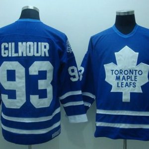 Maple Leafs #93 Doug Gilmour Stitched Blue CCM Throwback Jersey