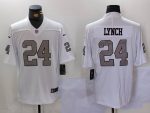 Las Vegas Raiders #24 Marshawn Lynch White Vapor Untouchable Limited Stitched Jersey