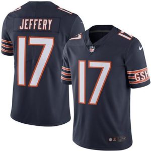 Bears #17 Alshon Jeffery Navy Blue Stitched Limited Rush Nike Jersey