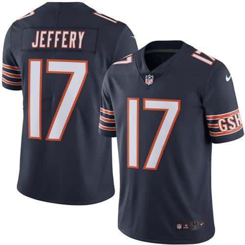 Bears #17 Alshon Jeffery Navy Blue Stitched Limited Rush Nike Jersey