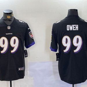 Baltimore Ravens #99 Jayson Oweh Black Vapor Limited Limited Jersey