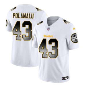 Pittsburgh Steelers #43 Troy Polamalu White 2023 F.U.S.E. Smoke Vapor Untouchable Limited Stitched Jersey