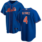 New York Mets #4 Francisco ?lvarez Royal Cool Base Stitched Jersey