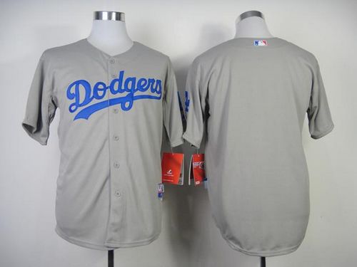 Dodgers Blank Grey W 50th Anniversary Dodger Stadium Patch Stitched Jersey