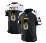 Pittsburgh Steelers #8 Kenny Pickett Black White 2023 F.U.S.E. Smoke Vapor Untouchable Limited Stitched Jersey