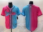 Dallas Cowboys Blank Pink Blue Limited Stitched Jersey