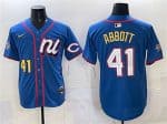 National League #41 Andrew Abbott Blue 2025 All-Star Edition Limited Stitched Jersey