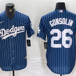 Los Angeles Dodgers #26 Tony Gonsolin Blue Cool Base Stitched Jersey