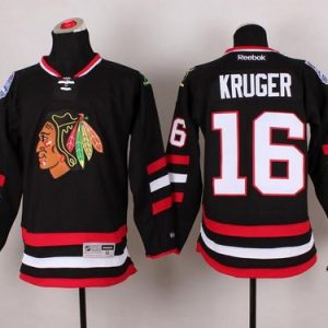 Blackhawks #16 Marcus Kruger Black 2014 Stadium Series Stitched Jersey