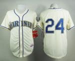 Mariners #24 Ken Griffey Cream Alternate Cool Base Stitched Jersey