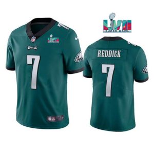 Philadelphia Eagles #7 Haason Reddick Green Super Bowl LVII Patch Vapor Untouchable Limited Stitched Jersey