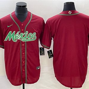 Mexico Blank Red 2023 World Classic Stitched Jersey