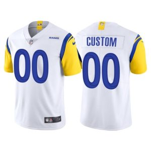 Los Angeles Rams Customized Custom 2021 White Vapor Untouchable Limited Alternate Stitched Jersey