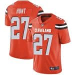 Cleveland Browns #27 Kareem Hunt Orange Vapor Untouchable Limited Stitched Jersey