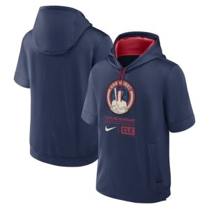 Cleveland Guardians Navy City Connect Short Sleeve Pullover Hoodie