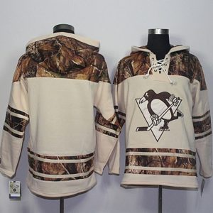 Penguins Blank Cream Camo Stitched Jersey