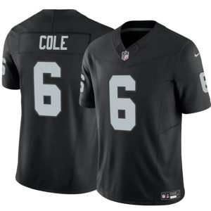 Las Vegas Raiders #6 A.J. Cole Black 2025 F.U.S.E. Vapor Untouchable Limited Stitched Jersey