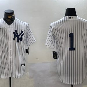 New York Yankees #1 Bobby Murcer White Cool Base Stitched Jersey