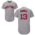 Red Sox #13 Hanley Ramirez Grey Flexbase Authentic Collection Stitched Jersey