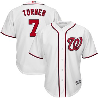 Washington Nationals #7 Trea Turner White Cool Base Stitched Jersey