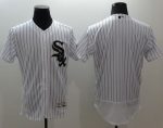 White Sox Blank White(Black Strip) Flexbase Authentic Collection Stitched Jersey