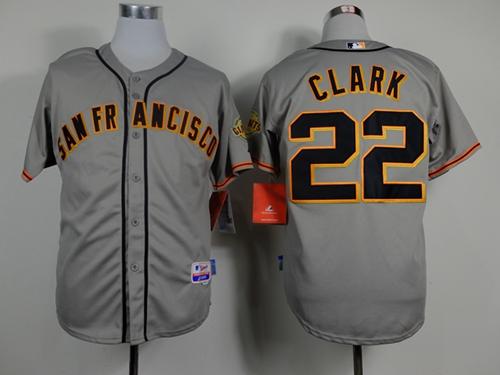 Giants #22 Will Clark Grey Road Cool Base Stitched Jersey