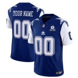 Dallas Cowboys Custom Navy 2023 F.U.S.E. With Established In 1960 Patch Vapor Limited Stitched Jersey