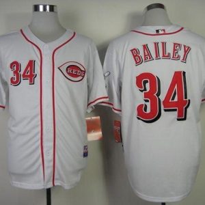 Reds #34 Homer Bailey White Cool Base Stitched Jersey