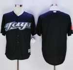 Blue Jays Blank Black New Cool Base Stitched Jersey