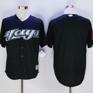 Blue Jays Blank Black New Cool Base Stitched Jersey