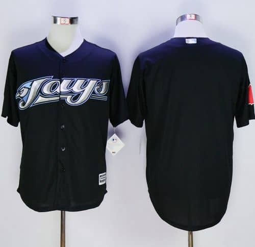 Blue Jays Blank Black New Cool Base Stitched Jersey