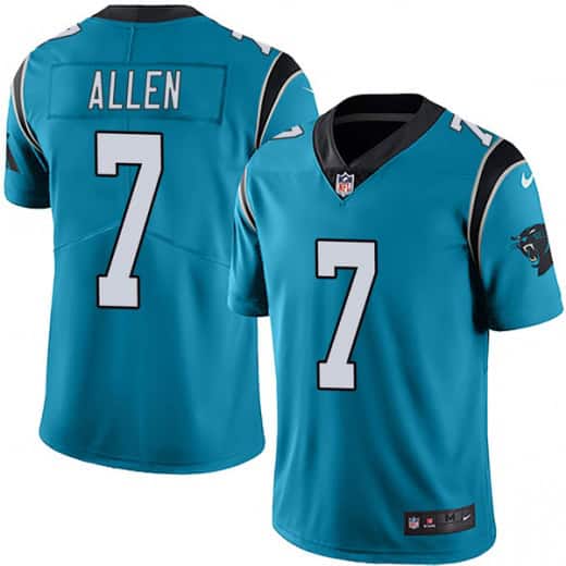 Carolina Panthers #7 Kyle Allen Blue Vapor Untouchable Limited Stitched Jersey