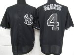 Yankees #4 Lou Gehrig Black Fashion Stitched Jersey