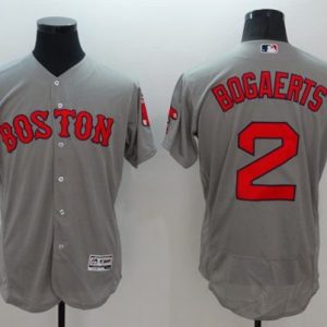 Red Sox #2 Xander Bogaerts Grey Flexbase Authentic Collection Stitched Jersey