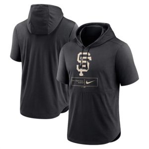San Francisco Giants Black Short Sleeve Pullover Hoodie