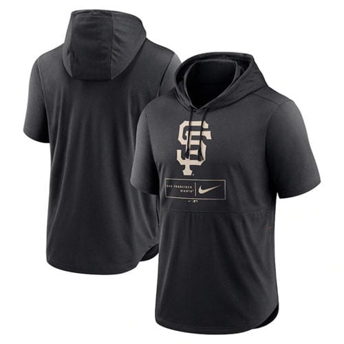 San Francisco Giants Black Short Sleeve Pullover Hoodie
