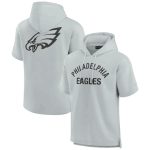 Philadelphia Eagles Gray Super Soft Fleece Short Sleeve Hoodie