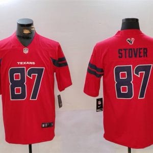 Houston Texans #87 Cade Stover Red Vapor Untouchable Football Stitched Jersey