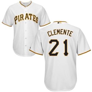 Pirates #21 Roberto Clemente White New Cool Base Stitched Jersey