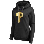 Philadelphia Phillies Gold Collection Pullover Hoodie Black