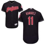 Indians #11 Jose Ramirez Navy Blue Flexbase Authentic Collection Stitched Jersey
