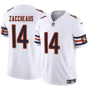 Chicago Bears #14 Olamide Zaccheaus White 2025 F.U.S.E. Vapor Stitched Jersey