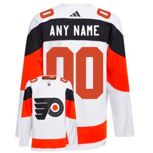 Philadelphia Flyers Custom White 2024 Stadium Series Stitched Jersey
