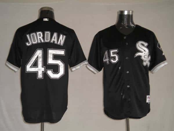 White Sox #45 Michael Jordan Stitched Black Jersey