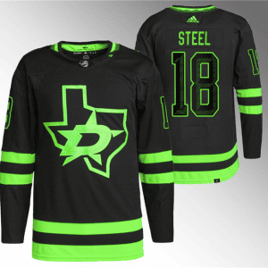 Dallas Stars #18 Sam Steel Black Stitched Jersey